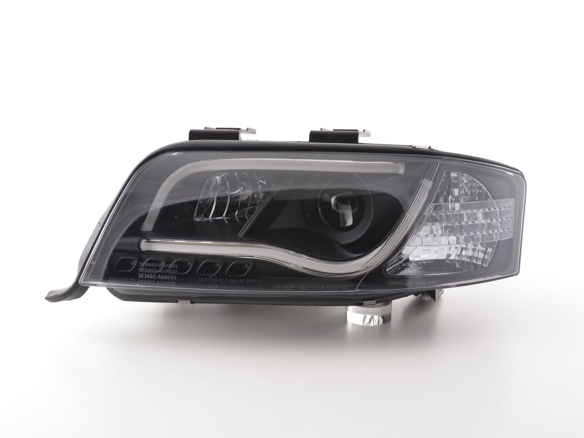 Scheinwerfer Set Daylight LED TFL-Optik Audi A6 Typ 4B 01-04 schwarz für Rechtslenker Scheinwerfer Set Daylight LED TFL-Optik Audi A6 Typ 4B 01-04 schwarz für Rechtslenker